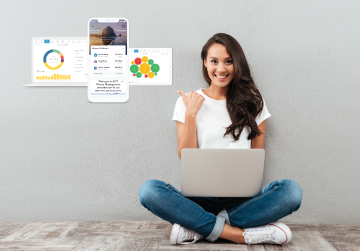 Image-female-laptop-pointing at money management tools